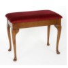 Woodhouse MS502 - solo piano stool with fully upholstered seat. Fixed height with music storage. Choice of leg available.